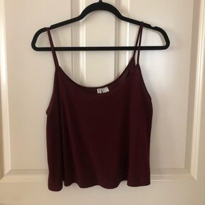 H&M Burgundy Crop Top